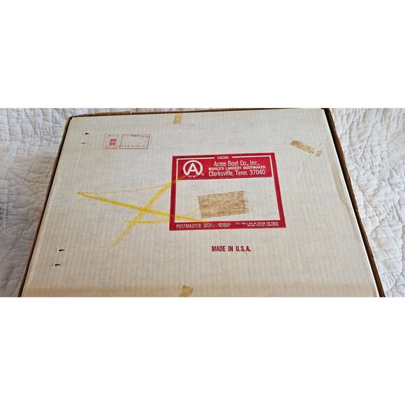 Vintage 80s Dingo Acme Women Boots 7M Ivory Leather Western Tassel Original Box - Picture 16 of 16